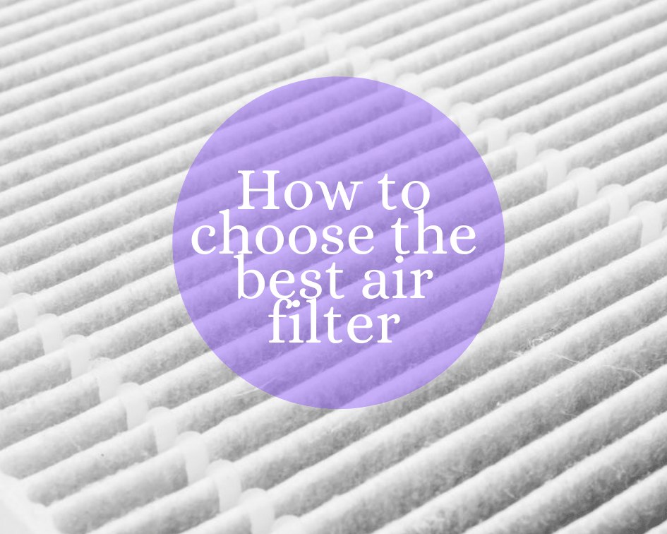 closeup of a white air filter